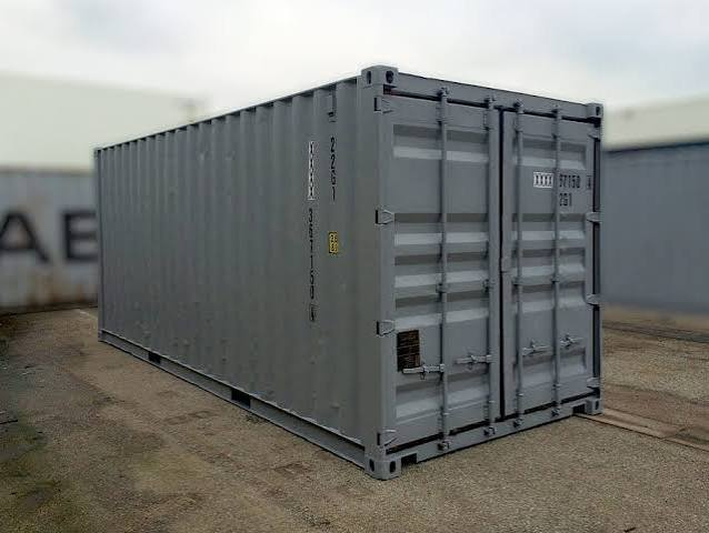 Container 20 pieds neuf extérieur acier gris